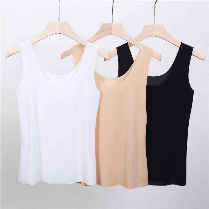 GlamourSecrets%20Women's%20Summer%20Sleeveless%20%20Inner%20wear%20wide%20strapped%20%20Cotton%20Soft%20Stretchy%20Free%20Size%20Camisole%20for%20girls%20&%20ladies%20-%20Image%202