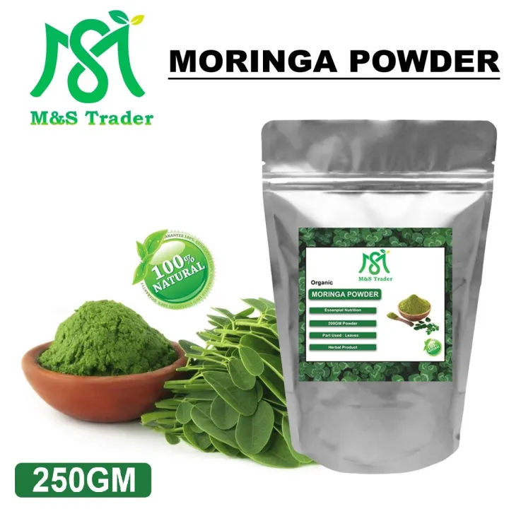 Organic Moringa Leaf Fine Powder - 250 Gram | Daraz.pk