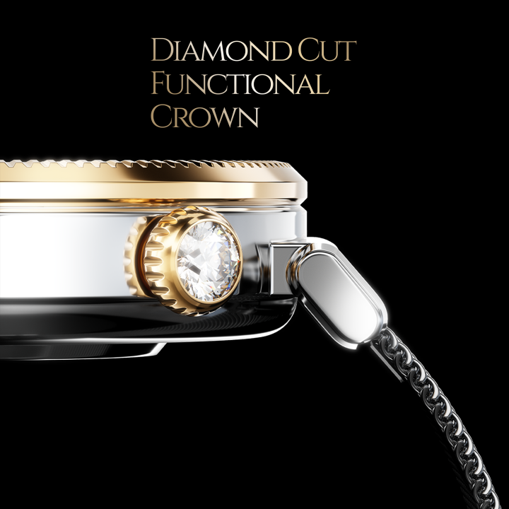Zero%C2%AE%20Jewel%20Pro%20Smartwatch%20for%20Women%20%201.1"%20AMOLED%20Display,%20Bluetooth%20Calling,%20110+%20Sports%20Modes,%20Health%20Tracking%20%20Diamond-Cut%20Design%20with%20Stainless%20Case%20%20Best%20Lightweight%20Smartwatch%20for%20IOS%20&%20Android%20-%20Image%206
