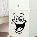 Cute Smiley Face Cartoon Sticker Home Wall Decoration Funny WaterProof Washroom Decor Sticker. 
