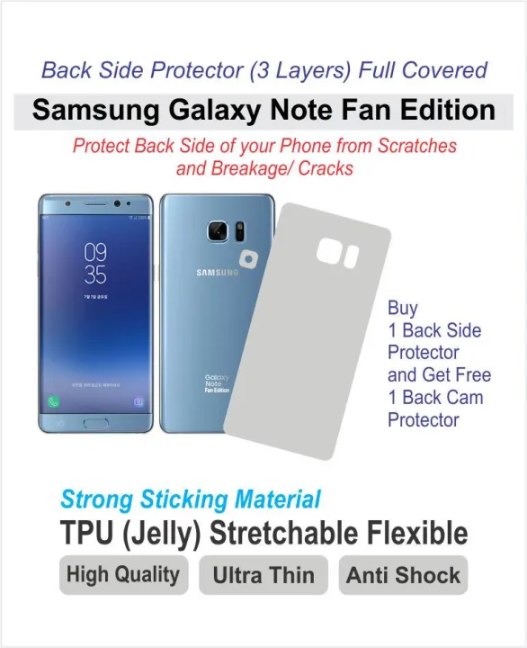 Samsung%20Galaxy%20Note%207%20Fan%20Edition%20-%20Pack%20of%202%20-%20Back%20side%20protectors%20-%20Best%20material%20-%20TPU%20Jell%20-%20with%202%20back%20cam%20lens%20protectors%20-%20Image%203