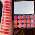 TV Parlour 15 Colors Matte Long Lasting Waterproof Nourishing Lip Cream Palette 20g. 