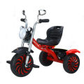 Kids trikes with colorful lights for 3-5 years old,pedal tricycle with double rearview mirrors,adjustable seat foam wheel cruiser scooter balance bike. 