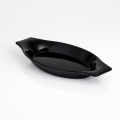 1 Piece Melamine Banana Large Tray - Serving Tray -  Melamine Material - White & Black. 
