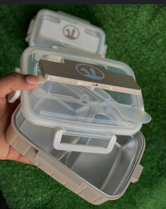 Creative Kids Lunch Box, Stainless Steel Kids Lunch Box for 2 Compartment Lunch Box Boys, Girls,Kids & Office, Free Spoon, Kids Lunch Box.