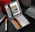 Cigarette box | cigarette case for man | 20 pcs Pouch Case Double-sided Holder Container | Leather & Metal Box | stove gas | gas stove. 