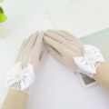 Elegant Mesh Bow Wedding Flower Girls Gloves Birthday Ceremony Party Lace Pearl Child Girl Princess Gloves. 