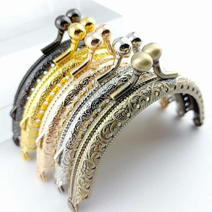 8.5cm Round Metal Frame Purse Handle Clutch Bag Handbag Clasp Lock Bags Hardware