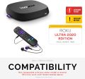 Brainwavz Roku Ultra 2020 Mount with VHB Tape, Screwless, No Tools, Wall & TV Holder, Easy to Install, Black. 