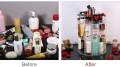 Cosmetics Makeup Organizer Acrylic 3D 360 Degree Rotating Cosmetic Organizer. 