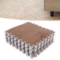 10Pcs Plush Foam Floor Mat Soft Thick Split Joint Interlocking Plush Foam Rug for Children Room Floor. 
