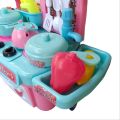 Kids pretend play pink/blue kitchen set with water circulation and dish washer toy 35*39*14 cm. 