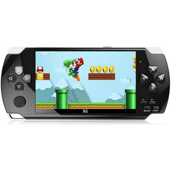 X6 Handheld 4.3 inch game console built-in 1000+ free games, support photos can play MP3 MP4 e-Books, support TV connection Display