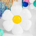 WHITE FLOWERS FOIL BALLOONS PACK OF 5 FOIL BALLOON. 