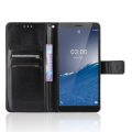 Suitable For Nokia C3 Mobile Phone Shell Nokia C3 Mobile Phone Leather Case Crazy Horse Pattern Flip Card Protective Sleeve Lanyard Shell Luxury Easy Mobile Phone Case Cover Back Soft Square Side Protection Anti-drop Edge. 