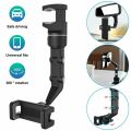 360° Rearview Mirror Car Phone Holder Universal Mount for 4-6.1 Inch Mobile Phones. 