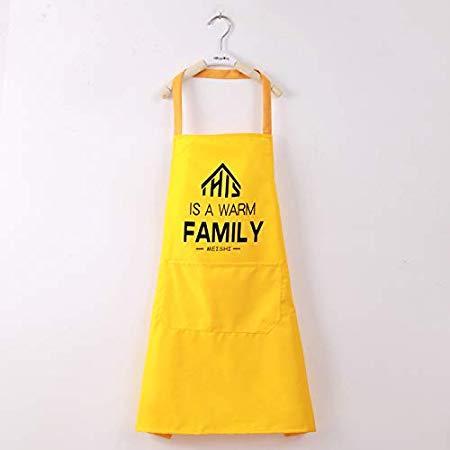 Kitchen Waterproof Apron - Yellow & Orange