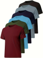 ActiveFlex Dry Fit Gym Shirt Workout Shirts For Men Short Sleeve Athletic Active Tops Quick Dry Crew Neck T Shirt For Running And Gym. 