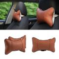 2 pcs Car Seat Pillow Neck Support Travel Pillow Breathable Car Head Neck Rest Cushion Headrest Auto Car Safety Pillow brown. 