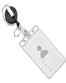 12 Pcs - YoYo Pull Chain ID Card Holder - Black. 