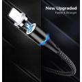 Original QC 3.0 Magnetic Fast Charging Cable + Data Cable 3A For Micro USB Android - iPhone - Type C - All in One in one Braided LED Fast Charging Cable- 3in1. 