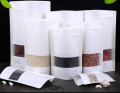 12x20 cm White Kraft paper stand up Pouches food Grade 50pcs/Lot. 