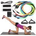 Set Durable Fitness Exercise Resistance Bands Set Elastic Training Pull Ropes Kit for Fitness Yoga Pilates Body Building. 