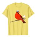Saint Louis Red Cardinal T-Shirt Funny Bird Design Crazy Tees Harajuku Cotton Male Top T-Shirts Printing Fitted. 