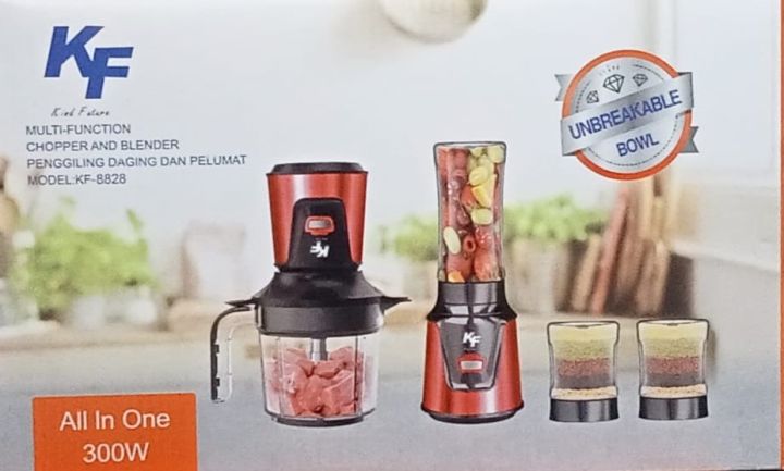 KF Kind Future MULTI-FUNCTION CHOPPER AND BLENDER PENGGILING DAGING DAN PELUMAT, All In One 300W