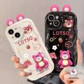 Cartoon 3D Doll Cute Strawberry Bear Lotso Phone Case For Redmi Note 12 10 11 9 8 10s Pro Max Redmi 9T 10C 9A A1 A2 10A POCO X5 M3 C55 MI 12 11 Lite Fashion Lovely Animals Wavy Curved Edge Soft Cover. 