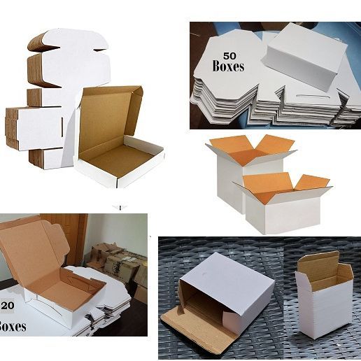 Pack of 50 Cardboard Hard Boxes For Courier & Gifts Packing