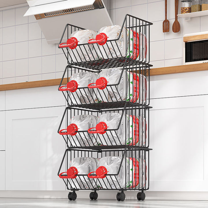 Vegetable%20Rack%20Fruit%20Rack%20Vegetable%20Storage%20Organizer%20Bin%204%20Tier%20Metal%20Wire%20Basket%20for%20Kitchen%20Rotating%20Trolley%20Portable%20for%20Onion%20Cutlery,%20Spice,Jars%20Container%20Removable%20Basket%20-%20Image%202