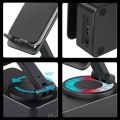 New Speaker Bluetooth M-1 Kisonli With Holder HP 360° Foldable RGB KISONLI SPEAKER BLUETOOTH M-1 PHONE HOLDER 360 FOLDABLE MOBILE RGB Phone Stand with Bluetooth Speaker | 360° Base Mobile Phone, Portable Audio Player, COMPUTER, Outdoor Karaoke Player. 
