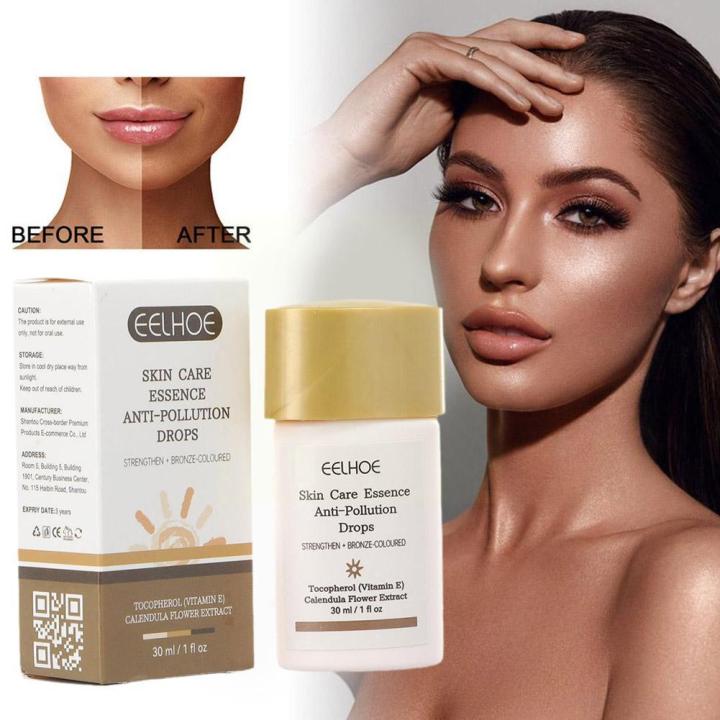 Tan Peptide Serums Liquid Dark Self Tanning Serum Drops Face Body Sunbeds Outdoor Cream Aging Skin Treatment For Skin R1u2