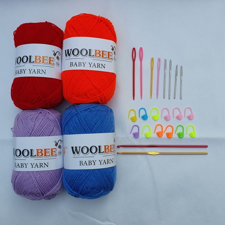 WoolBee Basic Beginner Crochet Kit (25pcs)