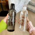 Azzin - 500ml Glass Water Bottle With Time Scale - Couple Glass Portable Bottle - Water Container Anti-drop - Outdoor Water Bottle. 