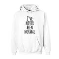 Never been normal white long sleeves hoodie. 