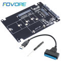 M.2 NGFF or MSATA to SATA 3.0 Adapter USB 3.0 to 2.5 SATA Hard Disk 2 in 1 Converter Reader Card with Cable for PC Laptop. 