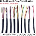 1M Wire 22AWG 20AWG Electronic Power Cable 2/3/4/5/6/7/8/9/10 Cores Flexible Stranded UL2464 PVC Signal Copper Wire. 