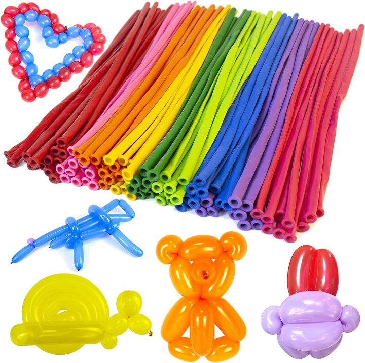 LONG BALLOONS PACK OF 100 TWISTING BALLOON IN MULTI COLORS