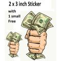 Stickers for Laptop Dollar Sticker 3 Inch x 3 inch Sticker . Sticker For Mobile. 