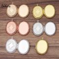 BoYuTe (5 Pieces/Lot) Oval 30*40MM Cabochon Base Blank Locket Diy Handmade Photo Locket Pendant Jewelry Acceosrries. 
