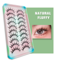 Natural Lashes 5/10 Pairs Eyelashes 3D Mink Lashes Manga Lashes Strip Lashes Band Soft Light False Eyelashes Makeup BruberryBe. 