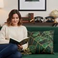 16x16 Digital Print Luxury Cushion Cover with Silk Back and Zip Closure for Sofa and Home Decoration by Mehman Bazar. 