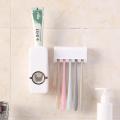 Best Quality Set of Toothpaste Dispenser & Brush Holder - Plastic Automatic Toothpaste Dispenser With Tooth Brush Holder For Homes And Bathrooms - Tooth Paste Dispenser with Toothbrush Holder -. 