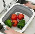 Multifunctional Adjustable Folding Silicone Kitchen Cutting Board – 3-in-1 Chopping Board, Colander & Storage Basket – Space-Saving, Non-Slip, BPA-Free, Durable & Easy to Clean for Vegetables, Fruits, Meat & More. 