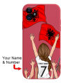 Costom Albania Flag Football Soccer Jersey Cover Case for iPhone 15 14 Pro Max 13 12 11 Mini X XS XR 7 8 6S Plus SE. 