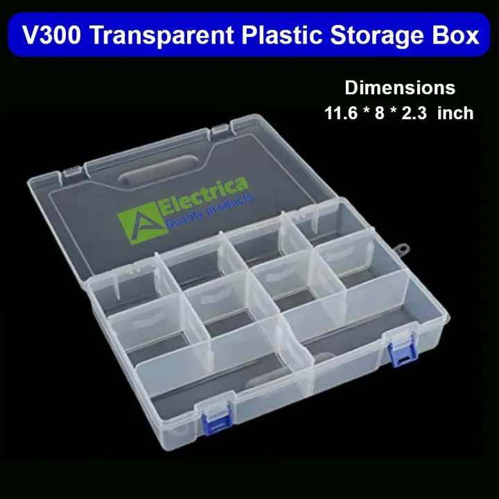 10%20Section%20Adjustable%20&%20Removable%20Partitions%20Transparent%20Plastic%20Storage%20Box%20Organizer%20for%20Electronics%20Components,%20Jewelry%20&%20DIY%20Accessories%20by%20Electrica%20-%20Image%203