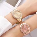 [Precious] Elegant Stainless Steel Band Women's Watch/ Luxury Rhinestone Casual Wristwatches/ Classic 3-Eyes Quartz Watches. 