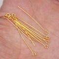 100Pcs Silver/Gold Color Eye Head Pins Findings For DIY Jewelry Making Jewelry Accessories. 